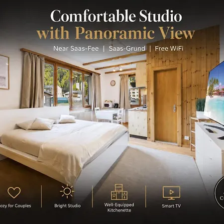 Comfortable With Balcony And Panoramic View * Saas-Grund